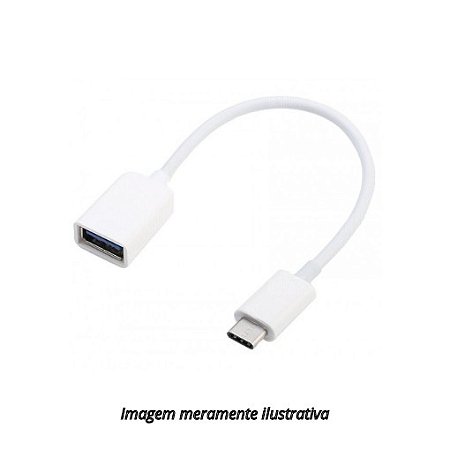 Adaptador OTG USB Fêmea para USB Tipo C