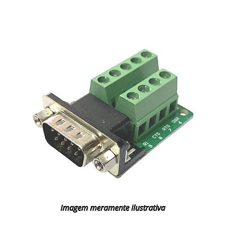 Módulo Adaptador DB9 Serial RS232 Macho para Borne