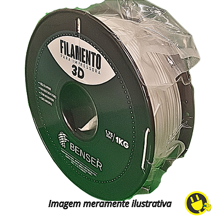 FIlamento PET-G 1,75mm 1Kg Branco para Impressora 3D Benser