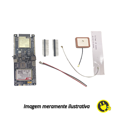 TTGO ESP32-Wrover-E Lilygo T-SIM7000G com Suporte de Bateria, ESP32 GPS GSM Wifi Bluetooth