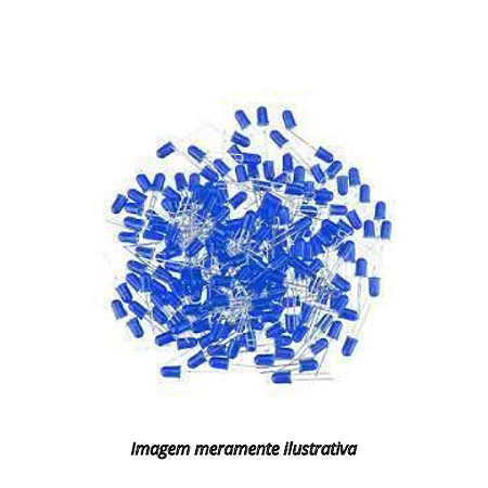 Kit Leds Difuso Azul 5mm 100 Unidades