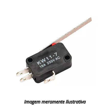 Chave Micro Switch KW11-7 3T 16A Haste 60mm