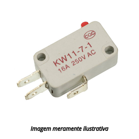 Chave Micro Switch 250V 16A KW11-7-1 (Fim de Curso)