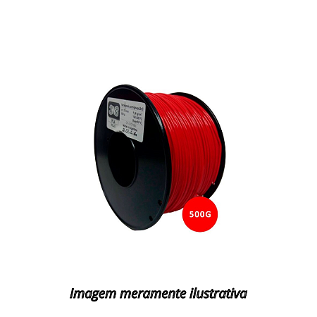 FIlamento PLA 1,75mm 500g Vermelho para Impressora 3D 3N3