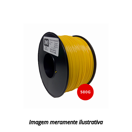 FIlamento PLA 1,75mm 500g Amarelo para Impressora 3D 3N3