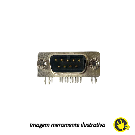 Conector DB9 Macho 90º para Placa PCI