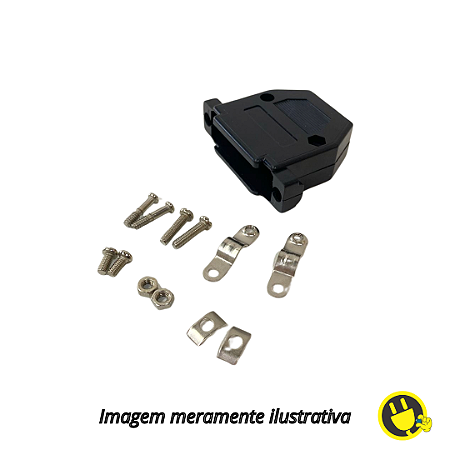Capa para Conector DB25 180º com Parafusos Curtos