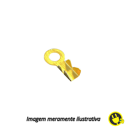 Terminal Olhal Reforçado 1/4 Médio Latão