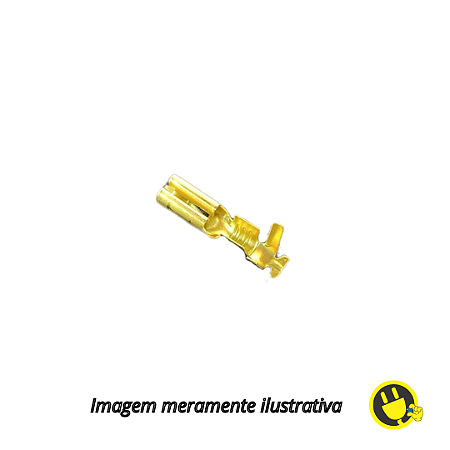 Terminal Fêmea Mosquitinho 2,8mm Latão com Trava
