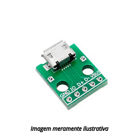 Módulo Adaptador Micro USB Fêmea Para DIP