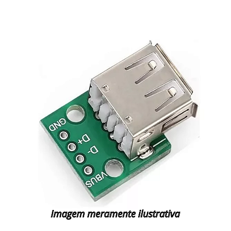 Módulo Adaptador Conector USB Fêmea 2.0 Dip