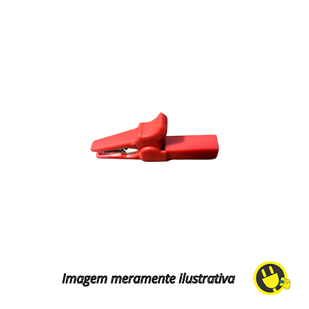 Garra de Jacaré Vermelho 55mm com Plug de 10mm e Capacidade para 4mm