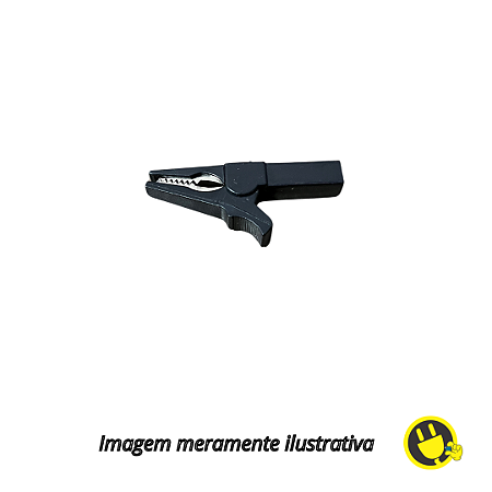 Garra de Jacaré Preto 55mm com Plug de 10mm e Capacidade para 4mm