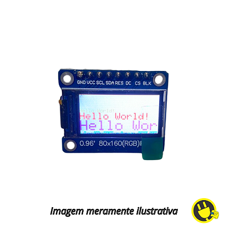 Display LCD 0.96" 80x160 Colorido (RGB) IPS