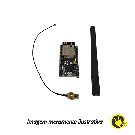Módulo ESP32 WROOM 32S V1.3 NodeMCU com Antena e Cabo
