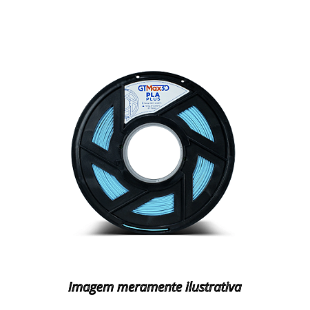 FIlamento PLA 1,75mm 1Kg Azul Ciano para Impressora 3D GTMax3D