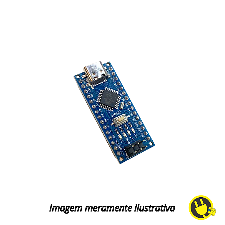 Arduino Nano V3 CH340 Tipo C - Pinos Soldados