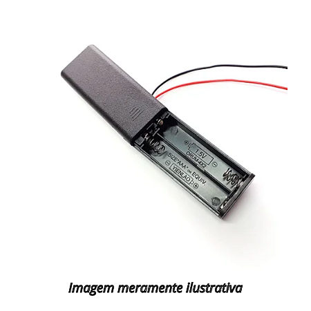 Suporte Porta 2 Pilhas AAA com Chave Liga/Desliga