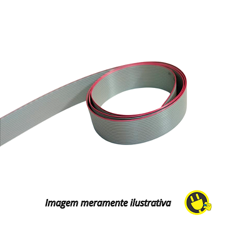 Cabo Flat 16 vias 28AWG 1.27mm Cinza (Metro)