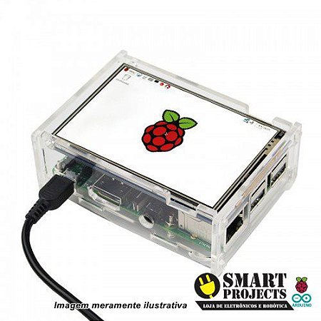 Case Raspberry Pi 3 Display 3,5" Acrílico