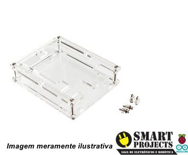 Case Acrílico Transparente Parafusável para Arduino Uno