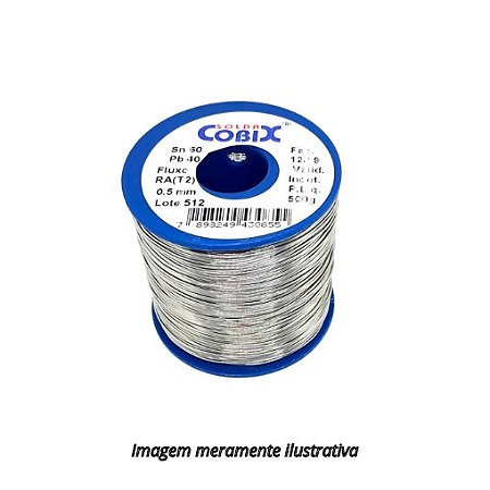 Rolo de Solda Estanho Cobix 0,5mm 250g