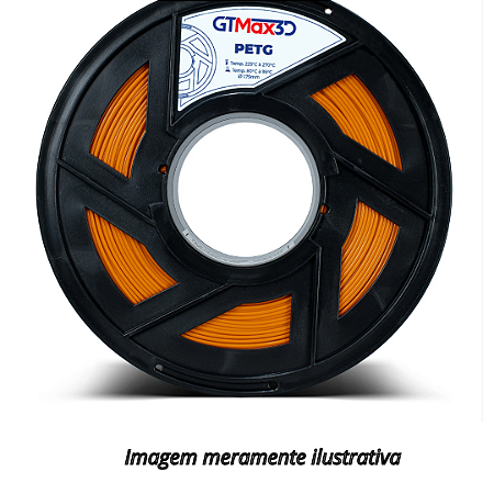 Filamento PETG 1.75MM GTMAX3D - Laranja 1KG