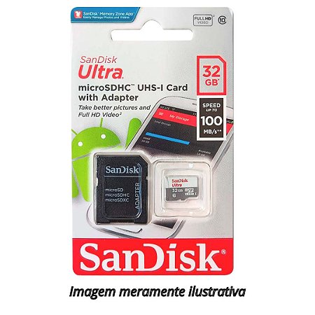 Cartão Micro SD 32GB Classe 10 Sandisk
