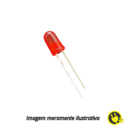 LED Difuso Vermelho 5mm