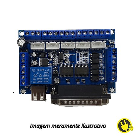 Placa Controladora CNC Interface Mach3 5 Eixos