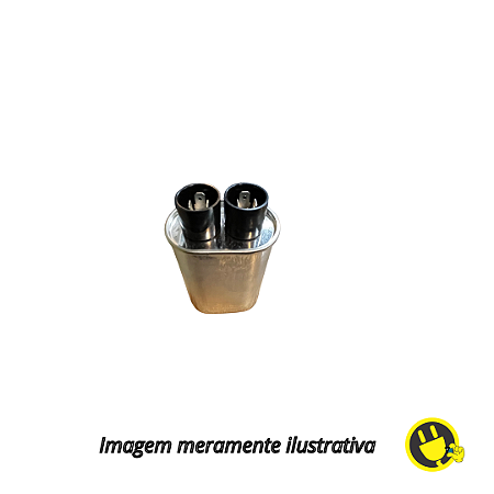 Capacitor para Forno Micro-ondas 2100V 1.10uF 50/60Hz com 3 Terminais Finos