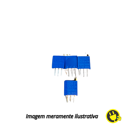Trimpot 3296W 200K – 25 Voltas (Multivoltas)