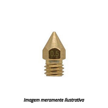 Bico Nozzle MK8 M6 0.5mm Impressora 3D