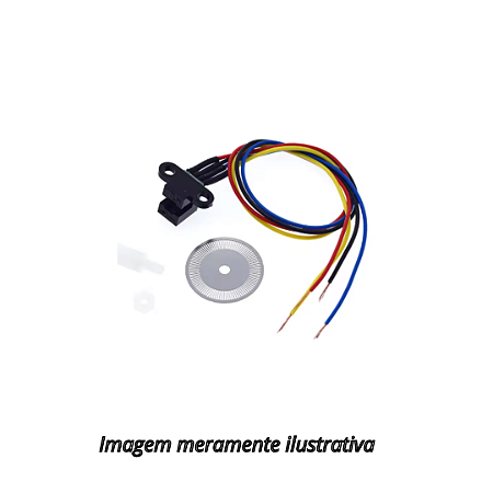 Sensor de Velocidade Fotoelétrico com Disco Encoder