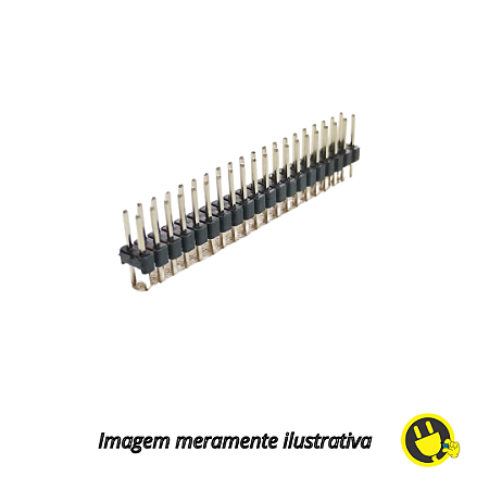 Barra de Pinos Macho 2x20 vias com Passo de 2,54mm 180°