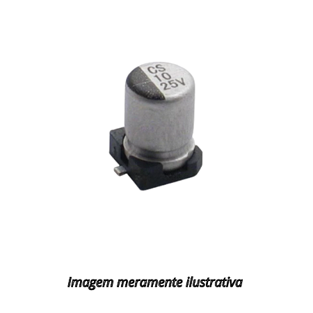 Capacitor Eletrolítico SMD  10uF 25V 105°C