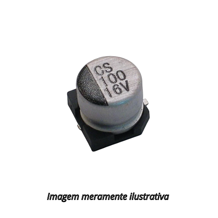 Capacitor Eletrolítico SMD 100uF 16V 105°C 6,3x5,4mm