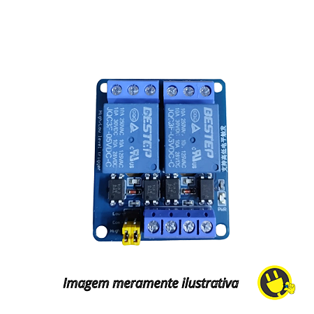 Módulo Relé 2 Canais 5V 10A com Borne KRE
