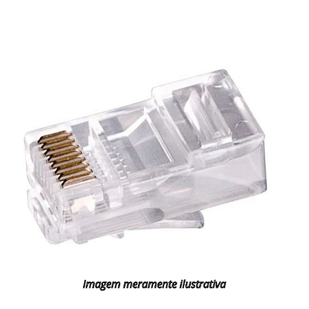 Conector RJ45 Cat6 De Passagem 8x8