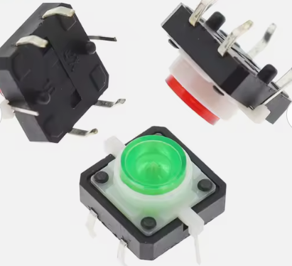 Chave Tátil (Botão Táctil) Iluminada com LED – 12 × 12 × 7,3 mm