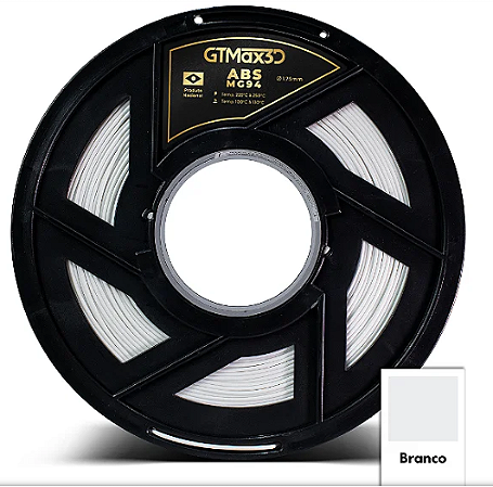 Filamento ABS MG94 1,75mm 1Kg Branco GTMax3D