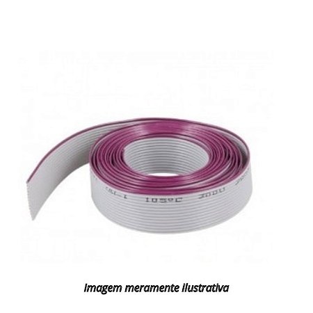 Cabo Flat 26 Vias 28AWG 1.27mm Cinza (Metro)