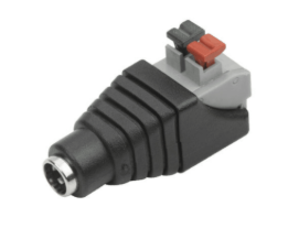 Plug P4 Fêmea 2.1x5.5mm com Borne de Engate Rápido