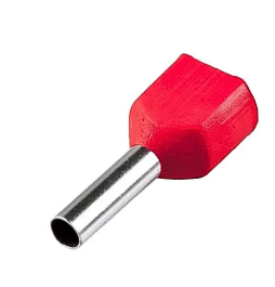 Terminal Tubular Ilhós Duplo para Cabo 1,00mm²