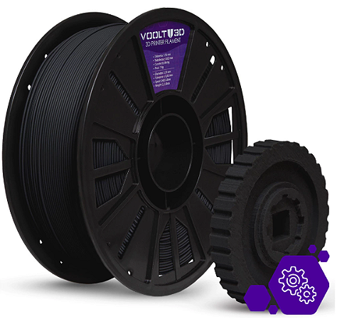 Filamento Poliamida 6 com Fibra de Carbono 1Kg Voolt3D
