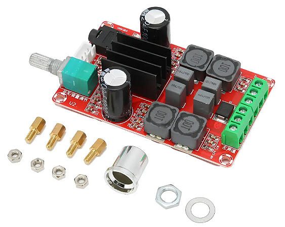 Placa Amplificadora Digital XHM189 2x50W DC24