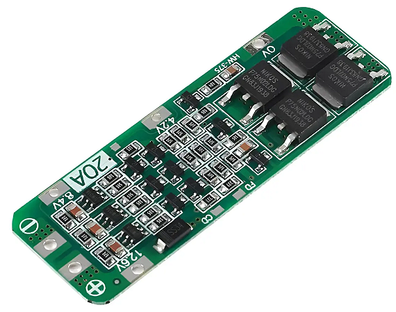 Placa de Proteção BMS 3S 20A 12,6V para Baterias
