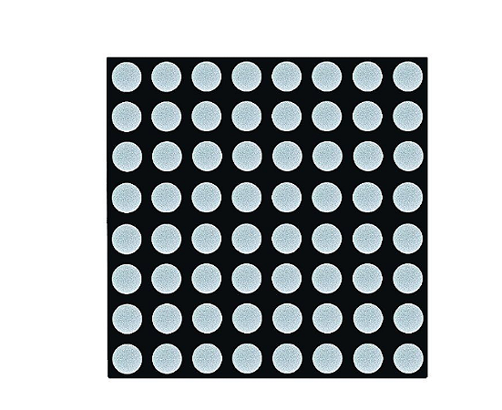 Display Matriz de LED 8x8 Vermelho 3mm (64 LEDs) – Ânodo Comum (CA)