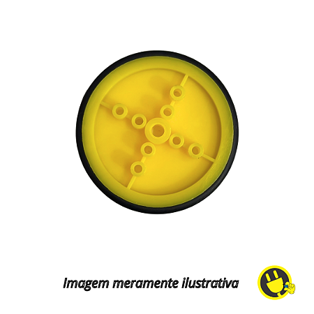 Roda com Bochacha diâmetro 41mm para Robótica