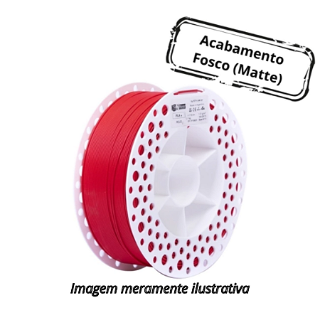 Filamento PLA+ Matte 3NMax 1,75mm Vermelho 1Kg